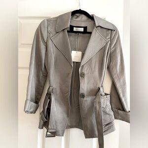 Gray silk blazer by Veronica Maine NWT